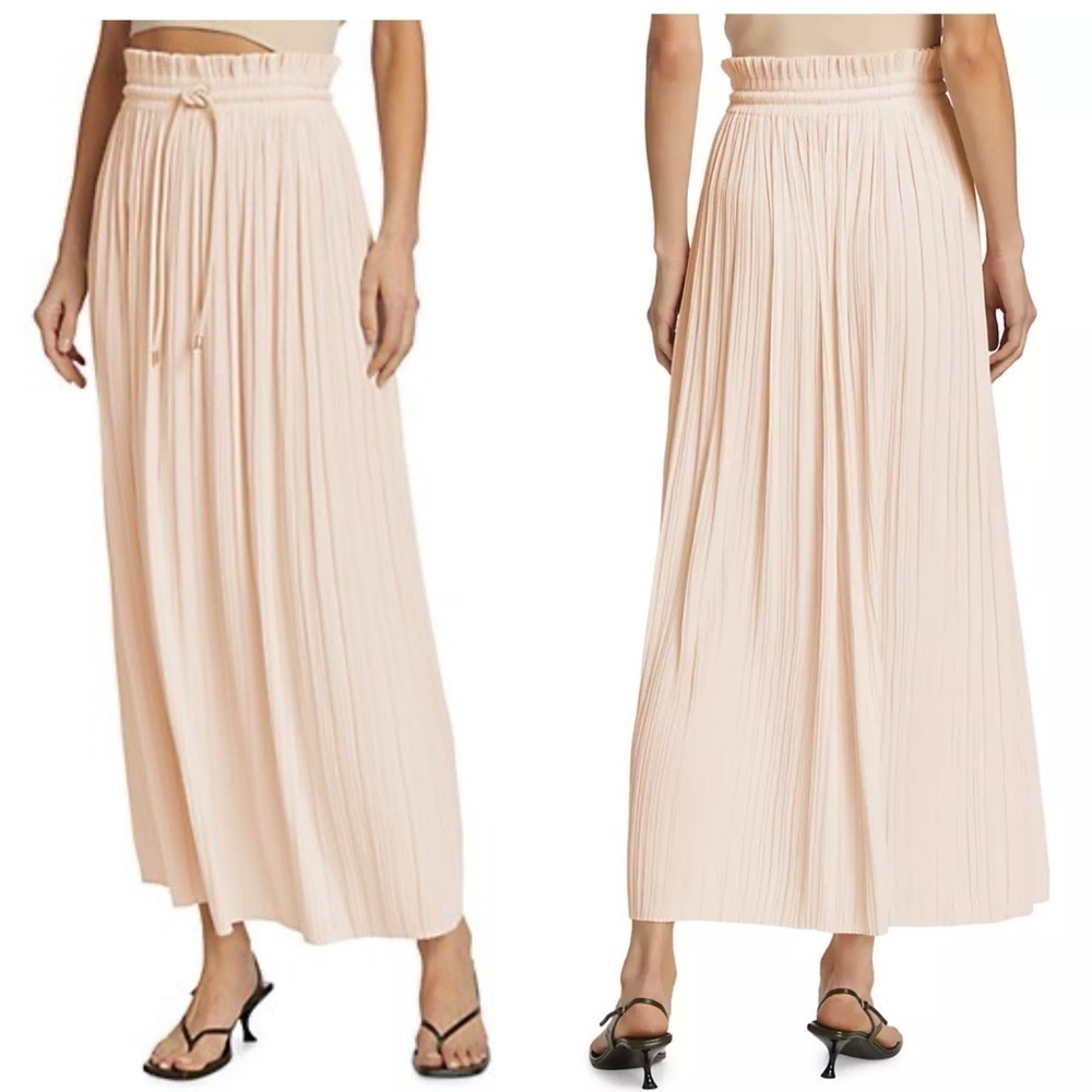 A.L.C.-Everly Pleated Cream Maxi Skirt (Size:2)